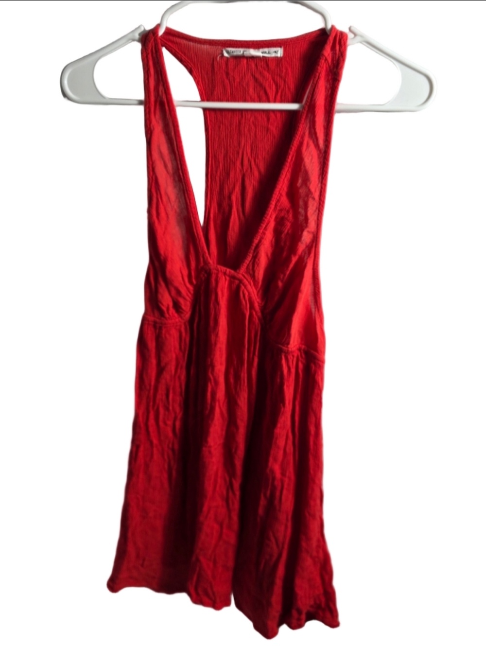 Women's O'Neill Saltwater Solids Red Tank Top Size L beach surf lightweight y2k
